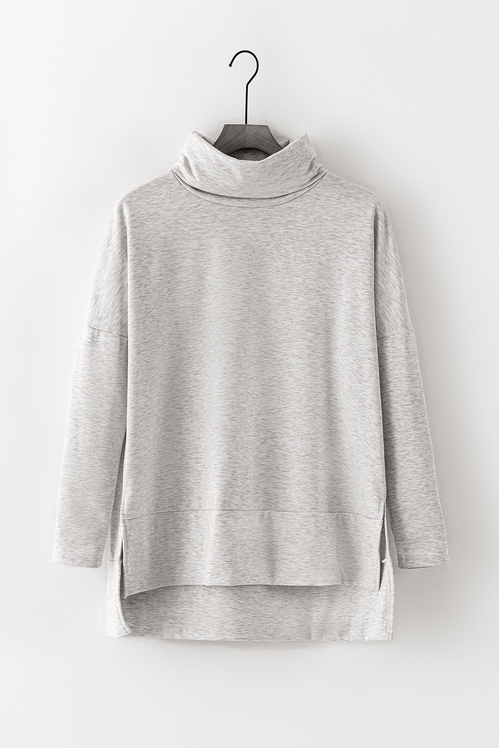 Gray Cowl Neck Shift Tunic Top