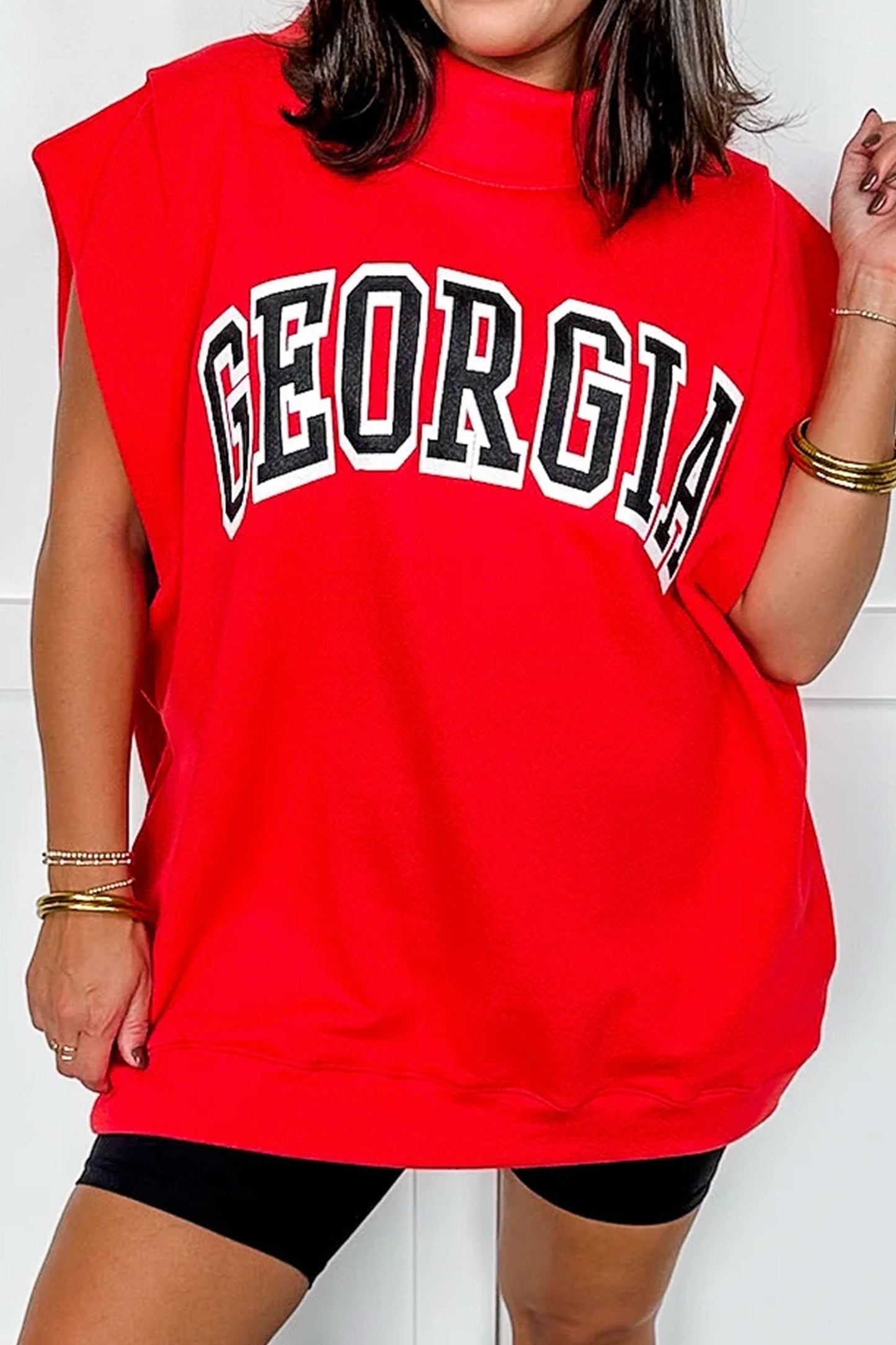 GEORGIA Mock Neck Shirt (ships 1/29)