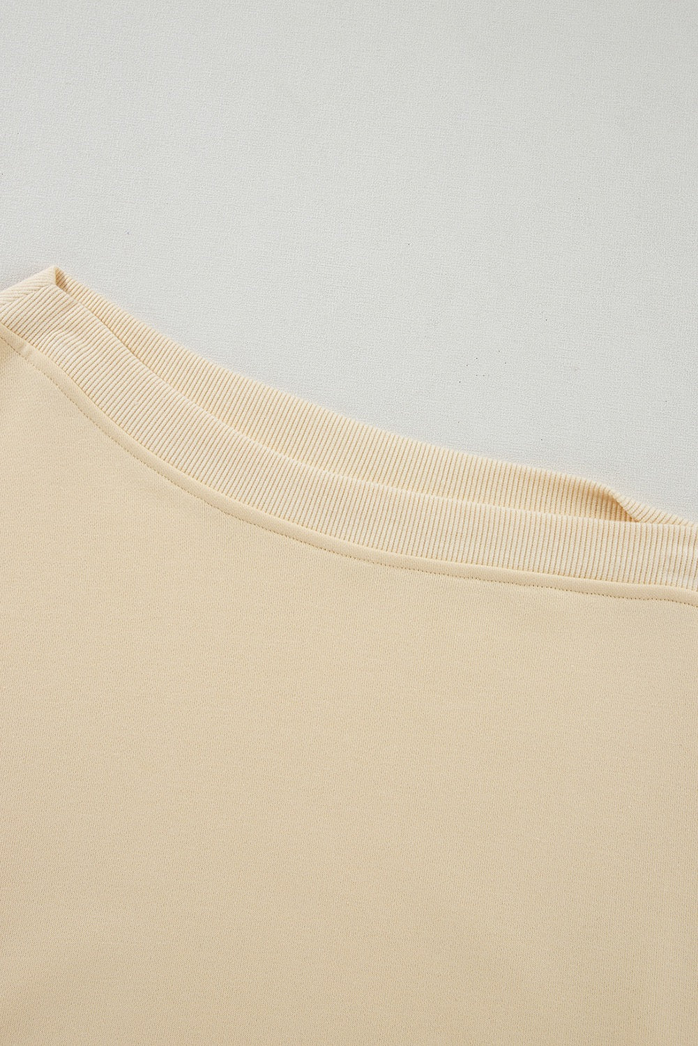 Beige Button Sleeve Sweatshirt