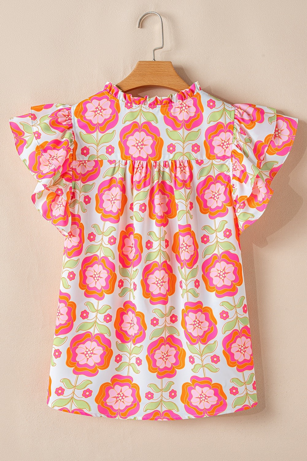 Floral Blouse Ric Rac Trim