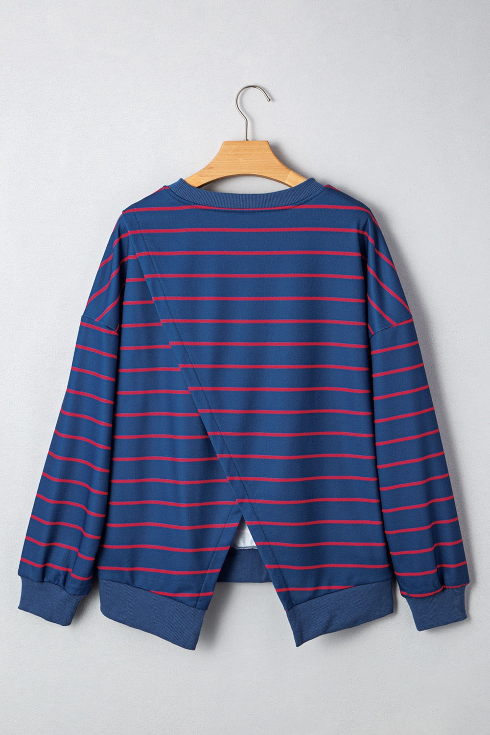 Blue Stripe Pullover Sweatshirt