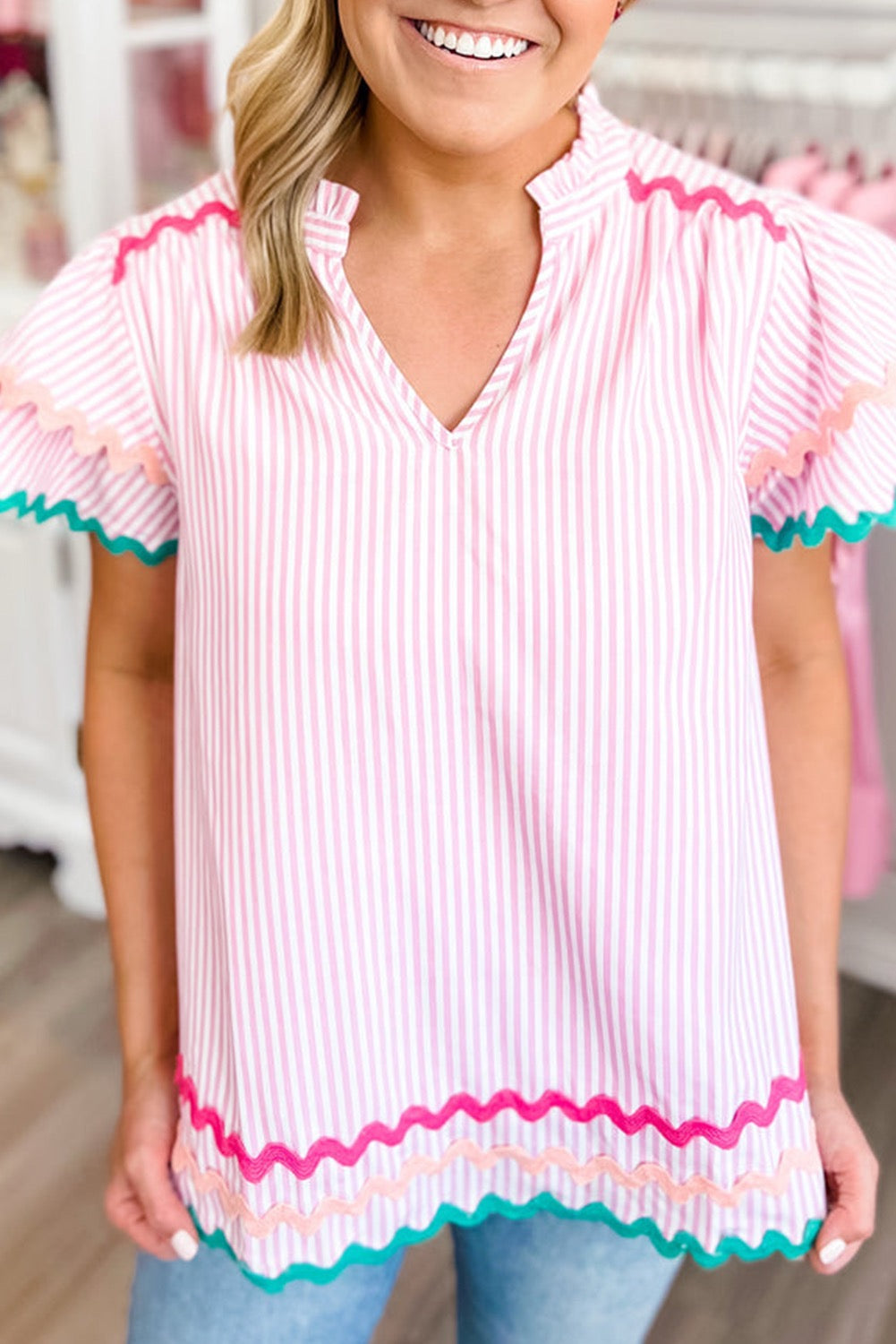 Pink Ric Rac Blouse