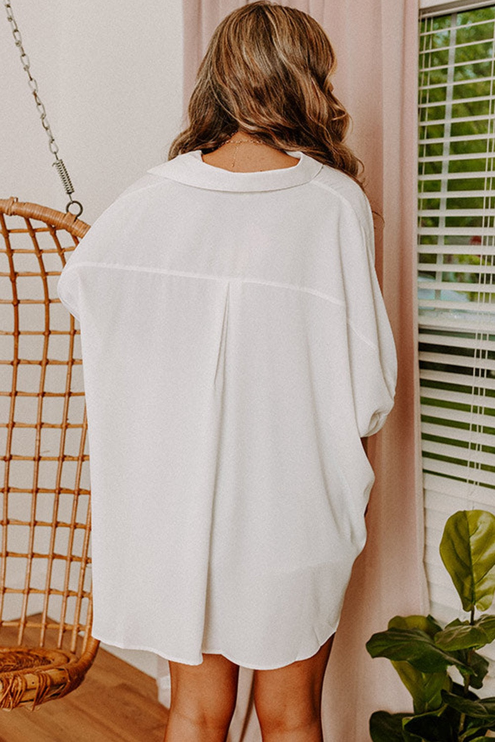 3/4 Sleeve Oversize Shirt