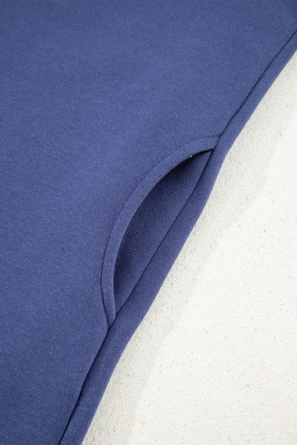 Dirty Blue Fleece Lined Adjustable Drawstring Oversize Tunic Hoodie