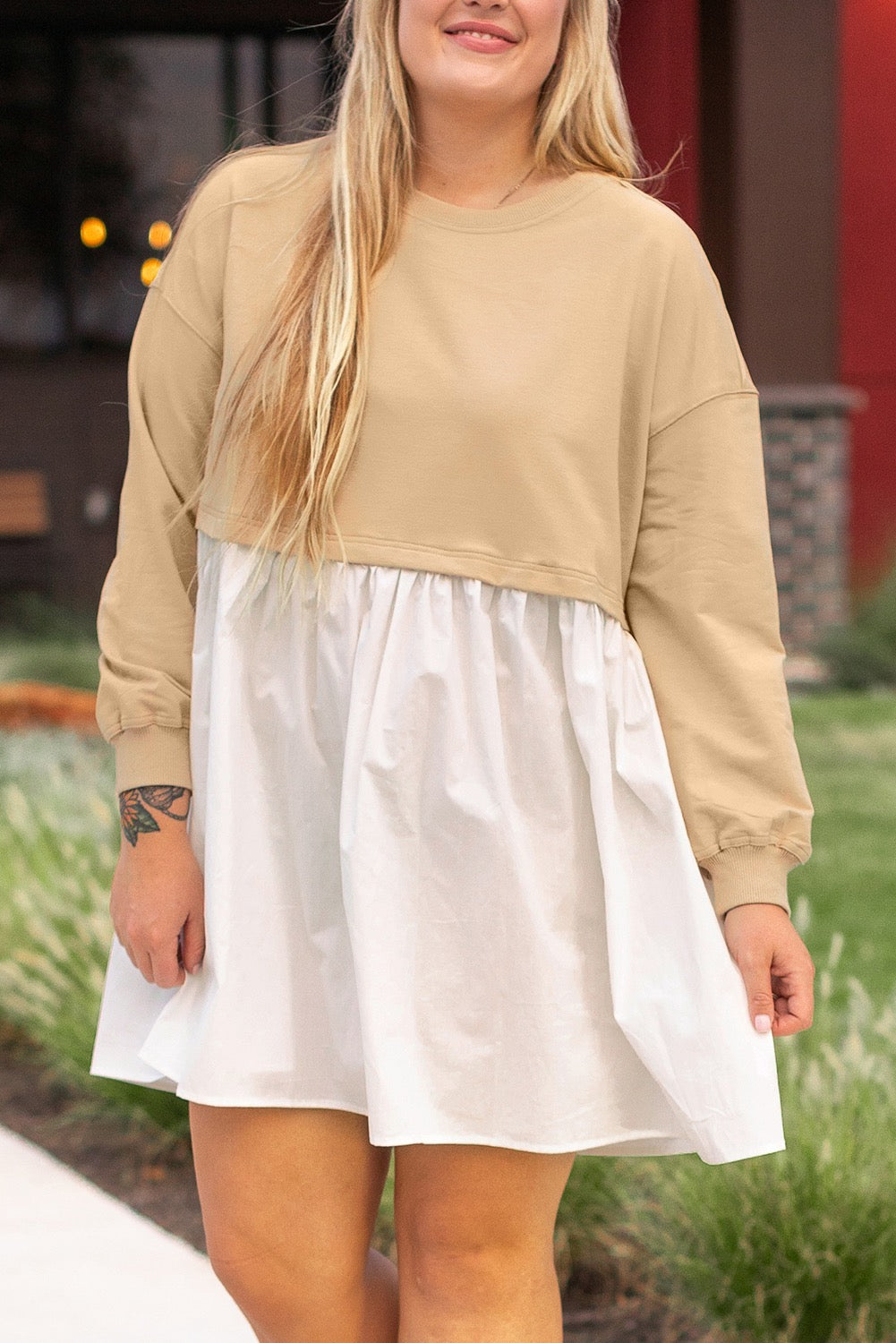 Apricot Ruffle Dress