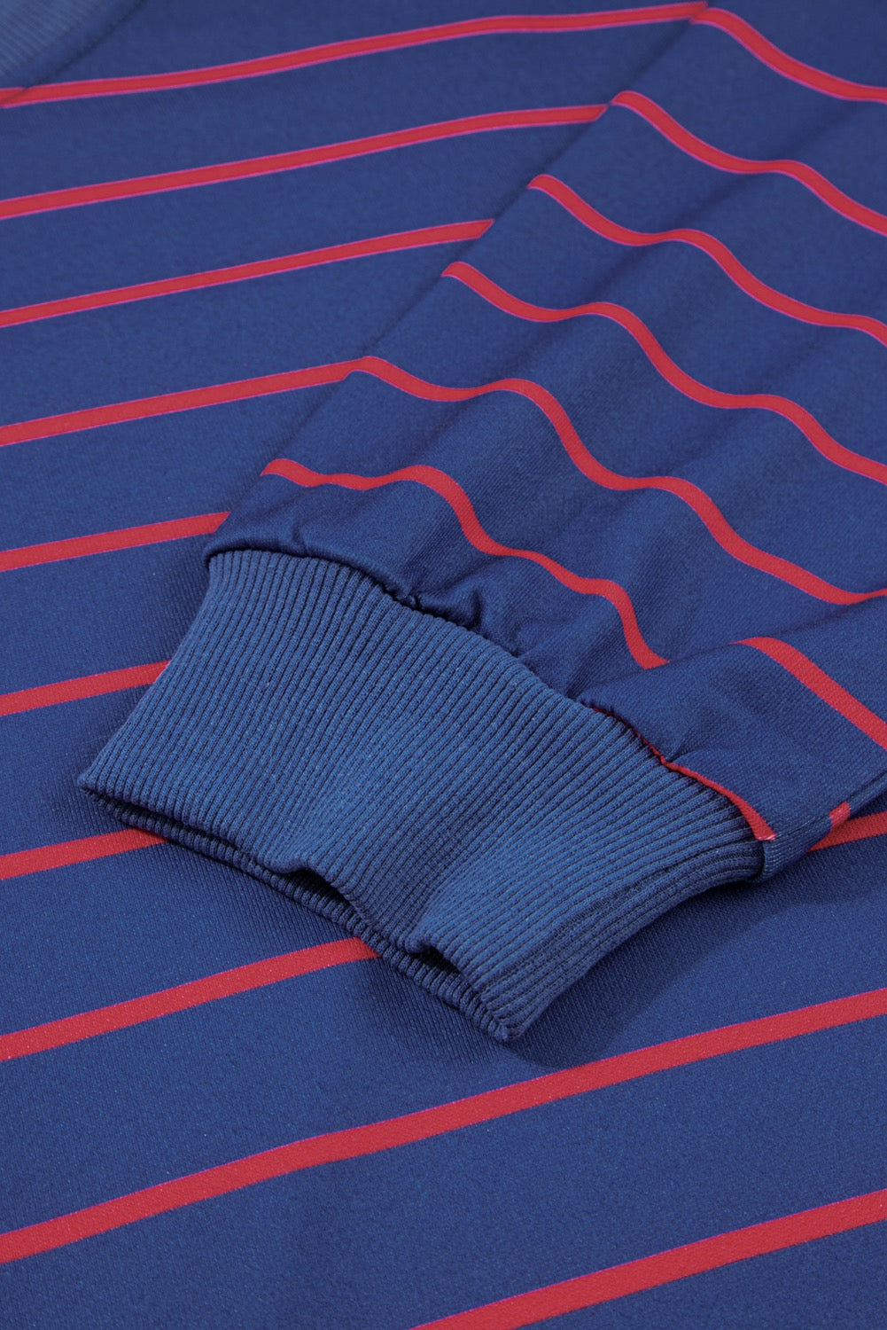 Blue Stripe Pullover Sweatshirt