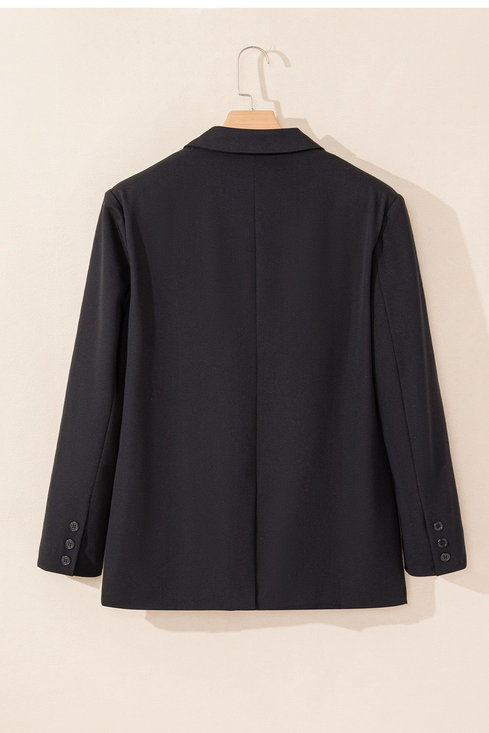 Black Button Front Blazer