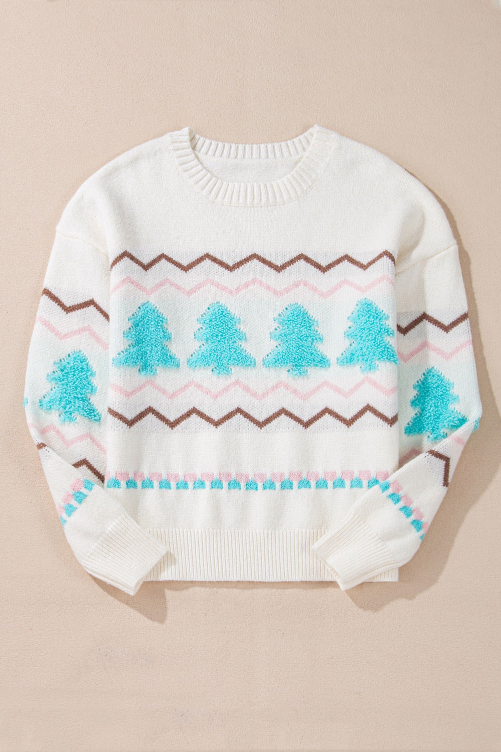 White Christmas Tree Sweater