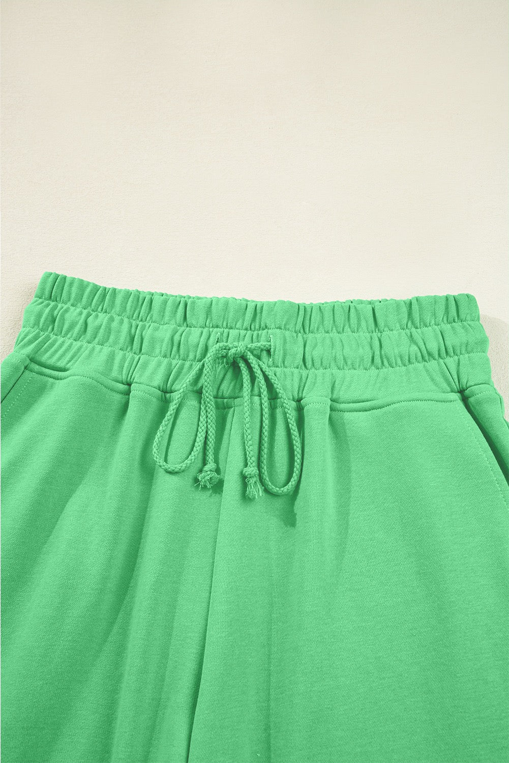 Bright Green Pullover Wide Leg Pants Set