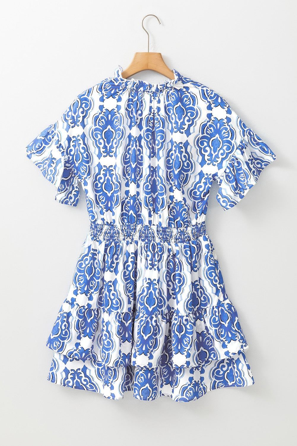 Vintage Blue Short Sleeve Dress