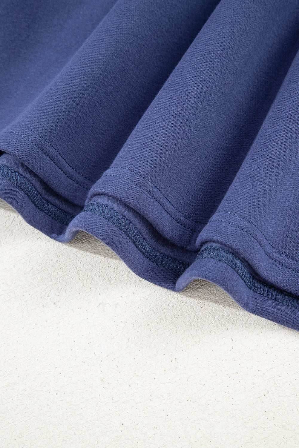 Dirty Blue Fleece Lined Adjustable Drawstring Oversize Tunic Hoodie
