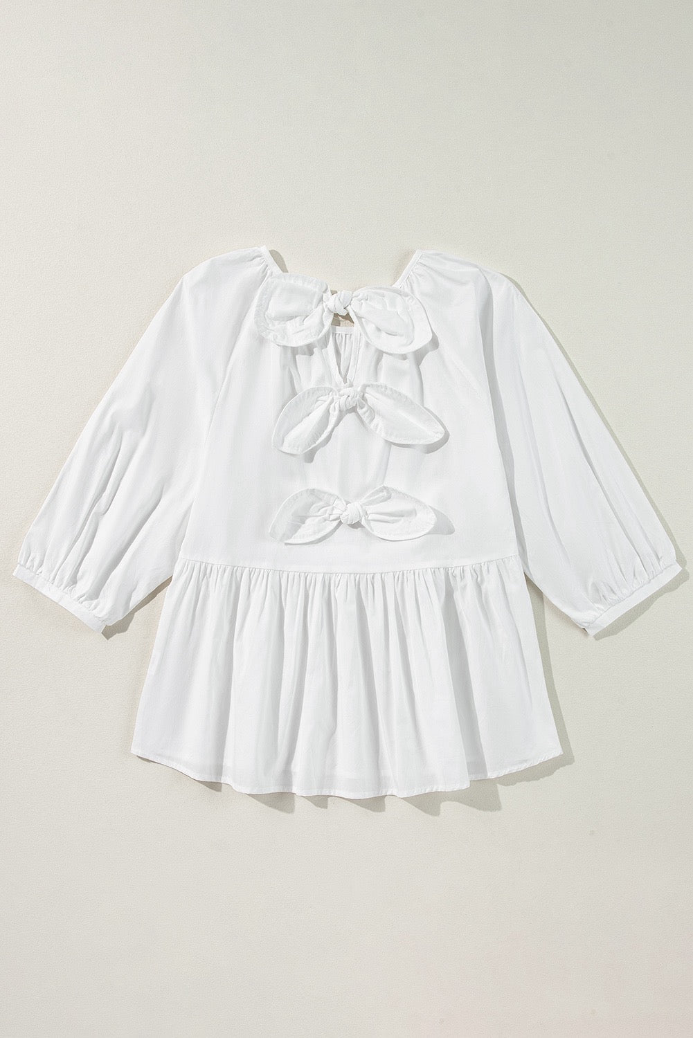 Back Bow Detail White Top