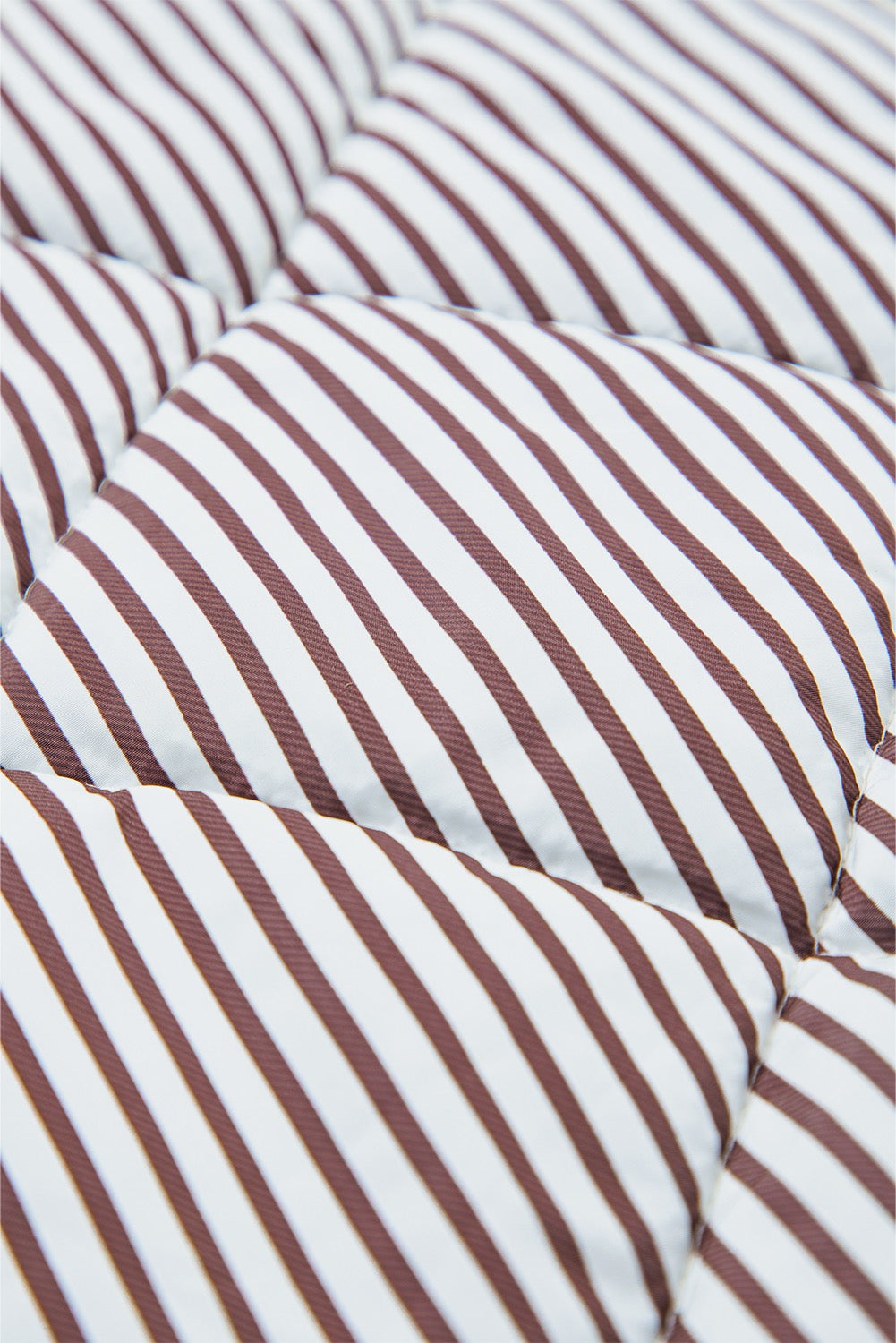 Brown Stripe Snap Button Scalloped Hem Collared Vest