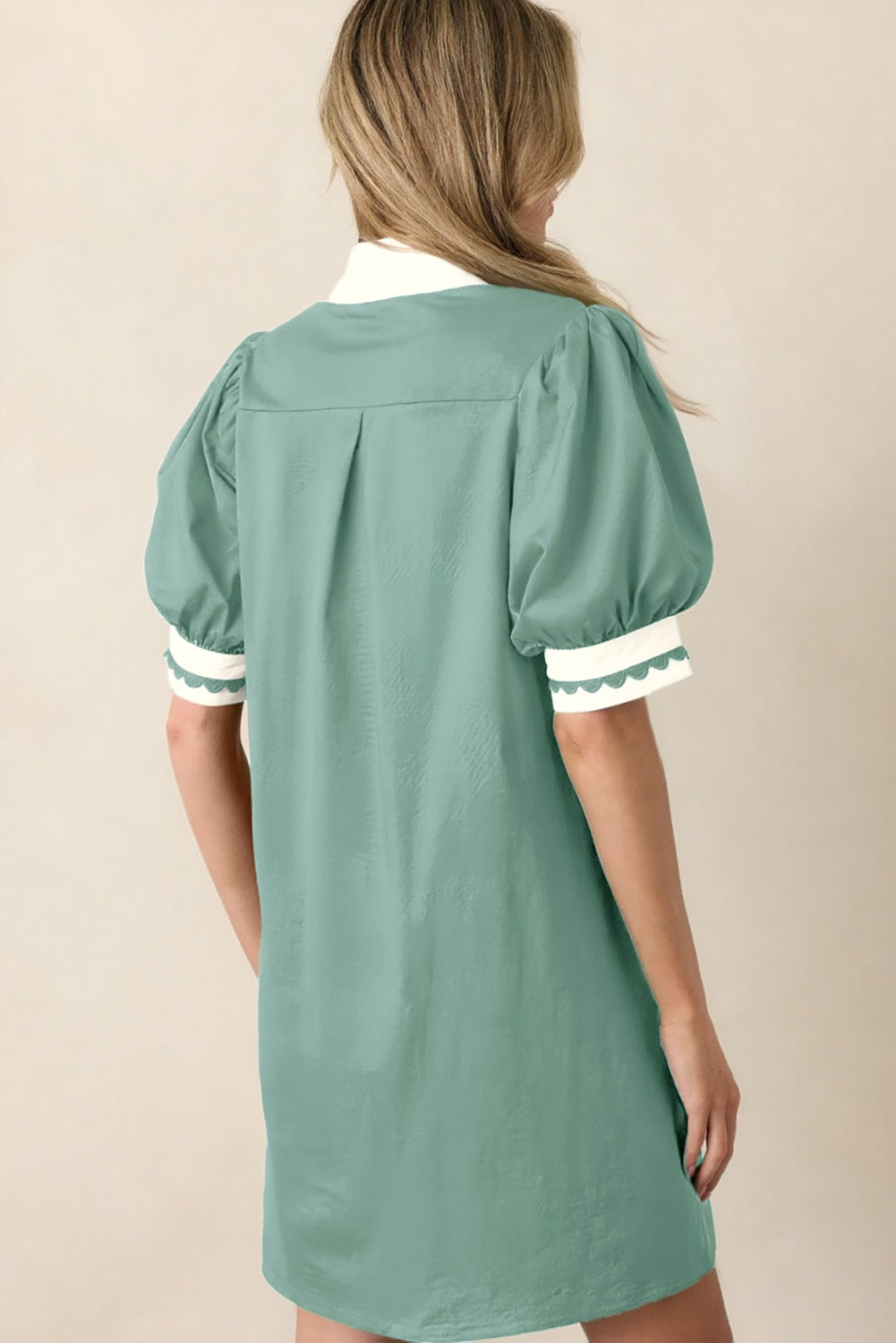 Green Scallop Dress