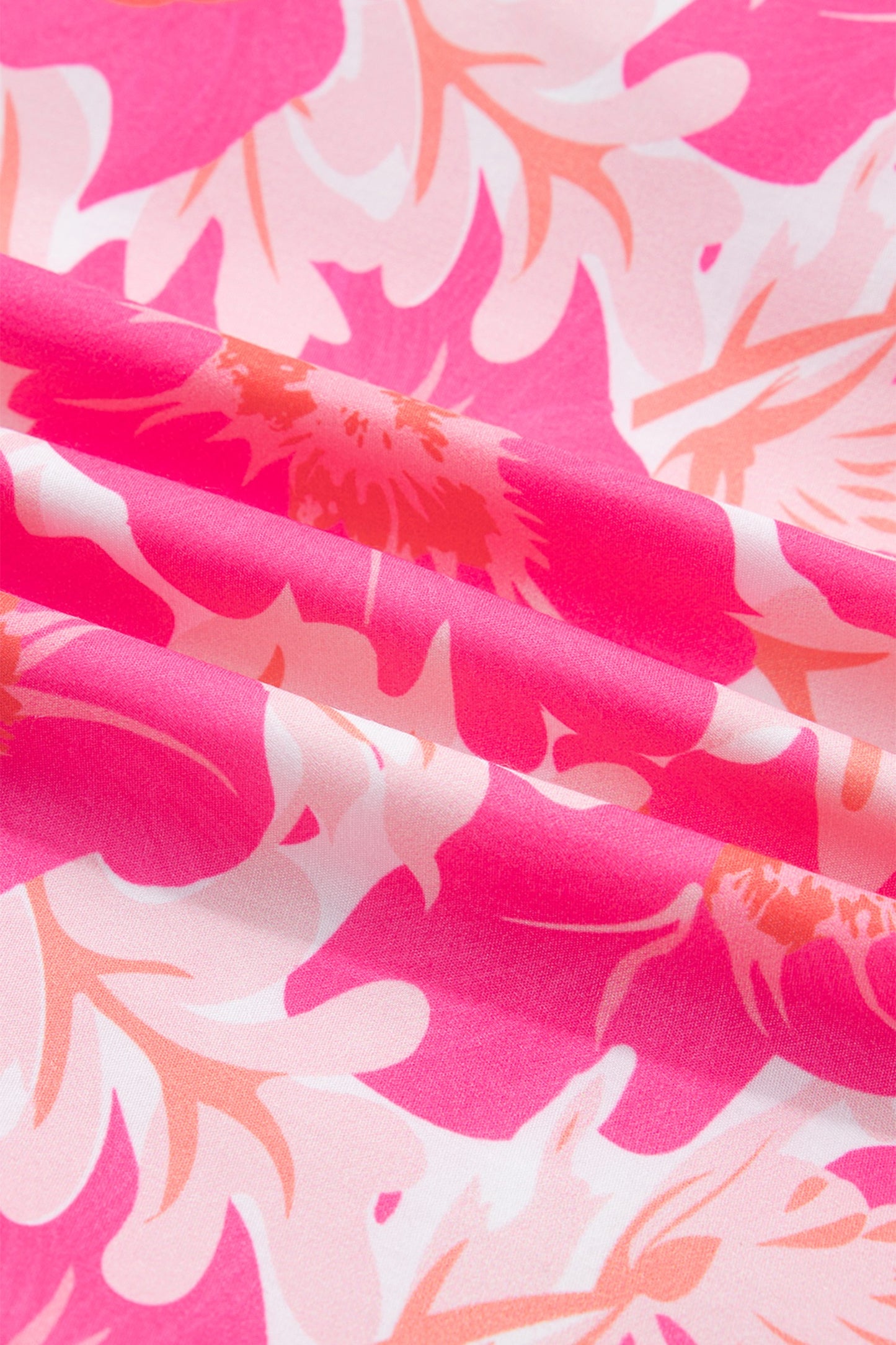 Floral Pink Short Sleeve Summer Blouse