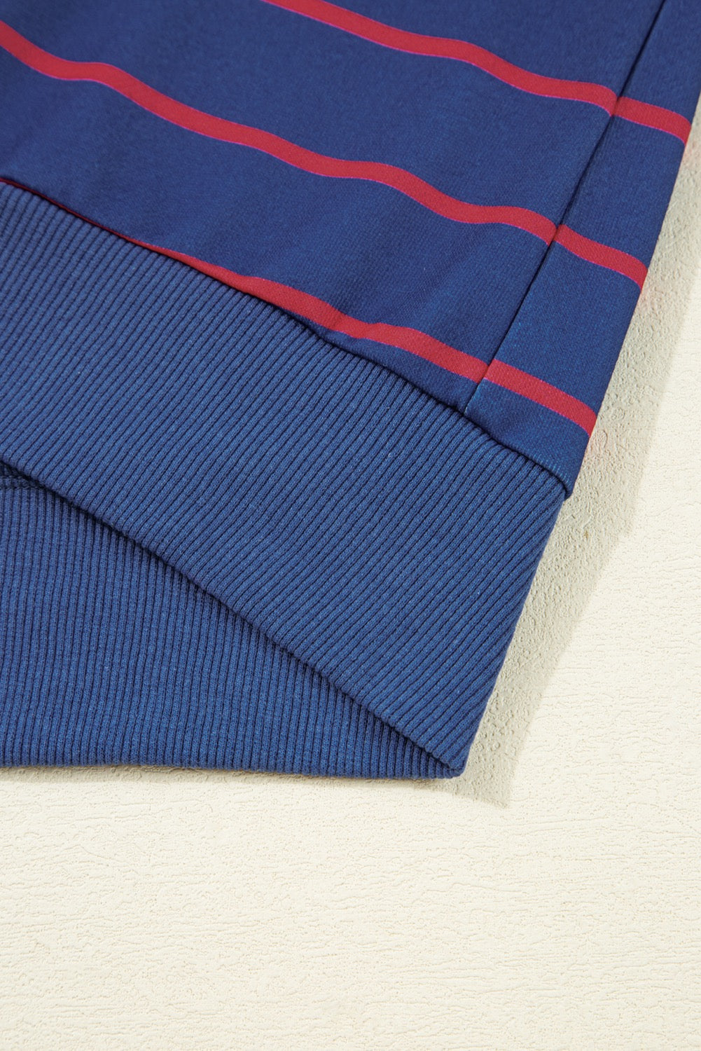 Blue Stripe Pullover Sweatshirt