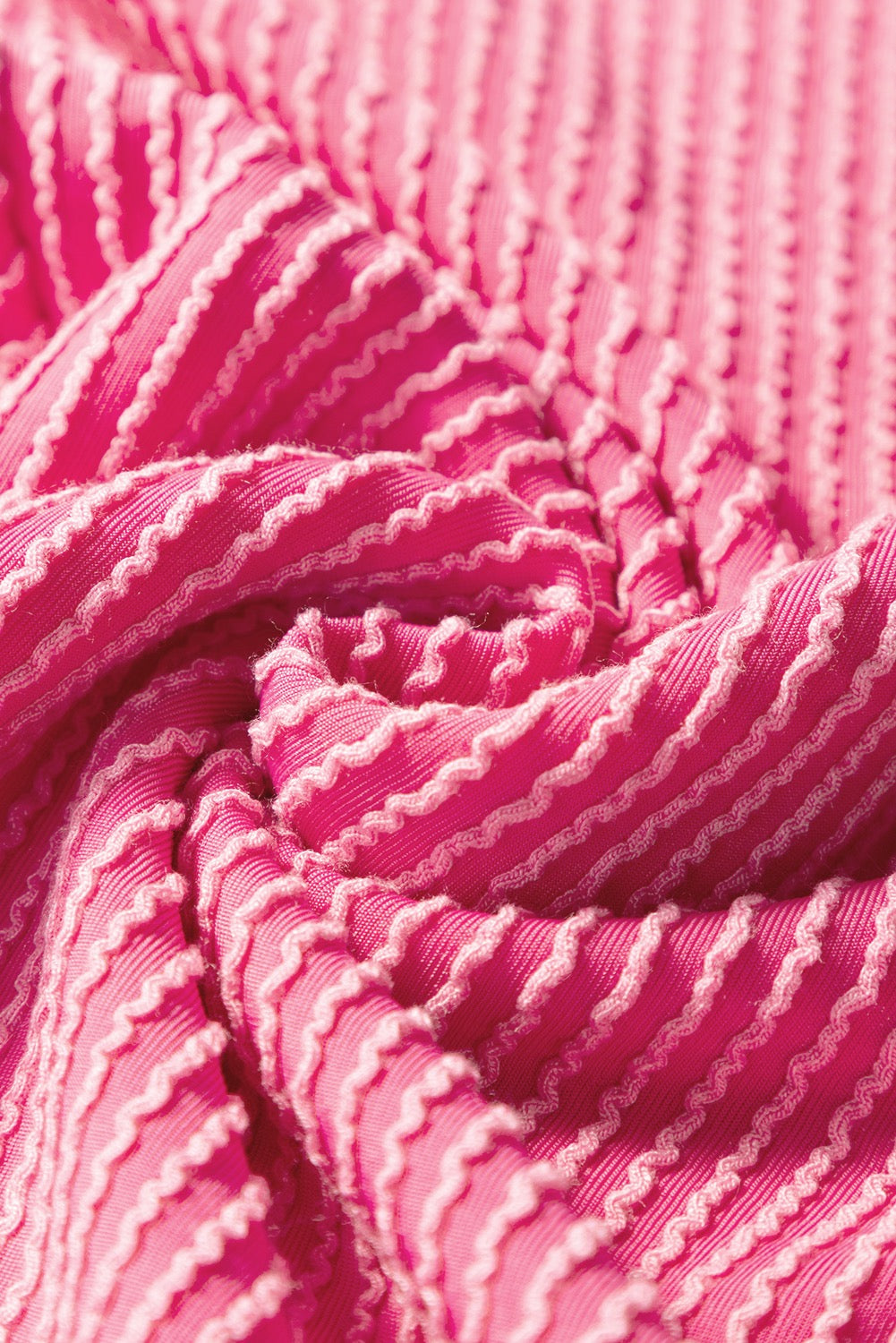 Solid Pink Corded Knit Short Sleeve T Shirt and Wide Leg Pants Set