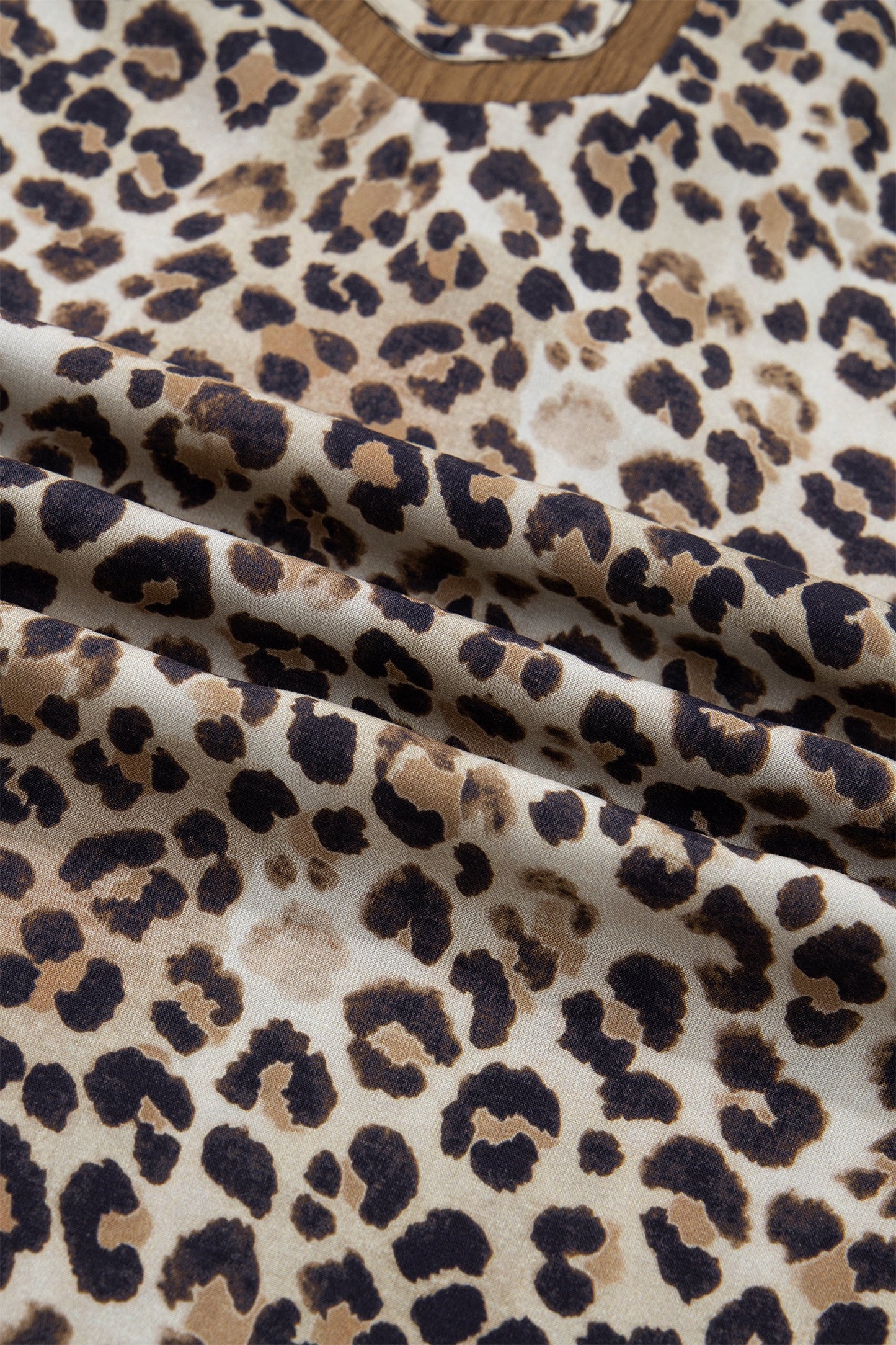 Brown Leopard Blouse