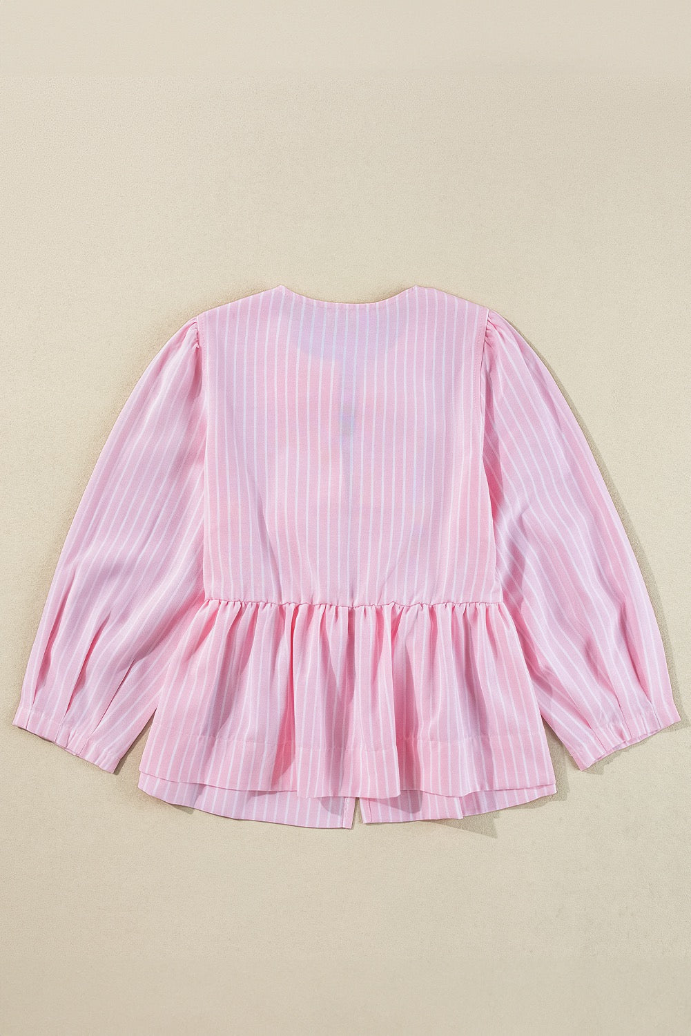 Pink and White Stripe Tie Top