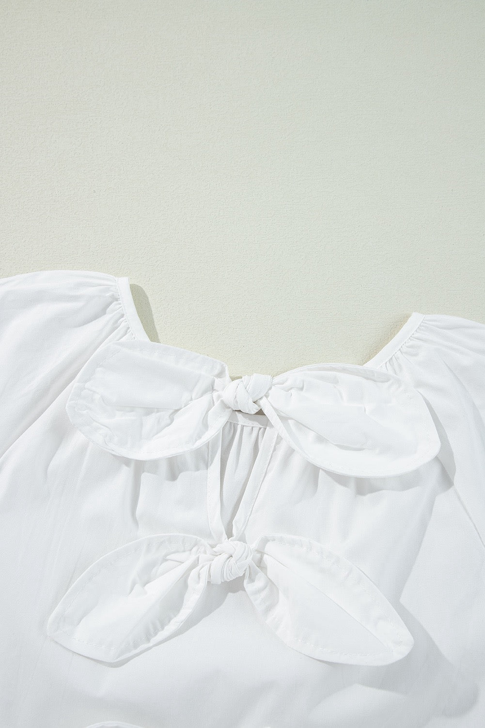 Back Bow Detail White Top