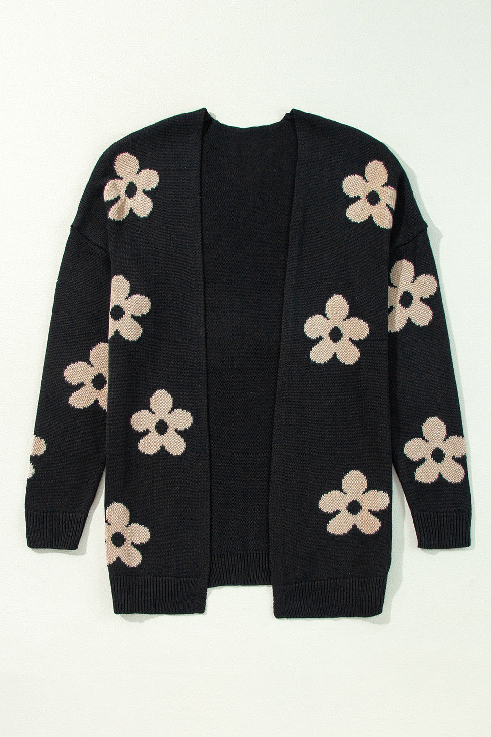 Black Floral Cardigan