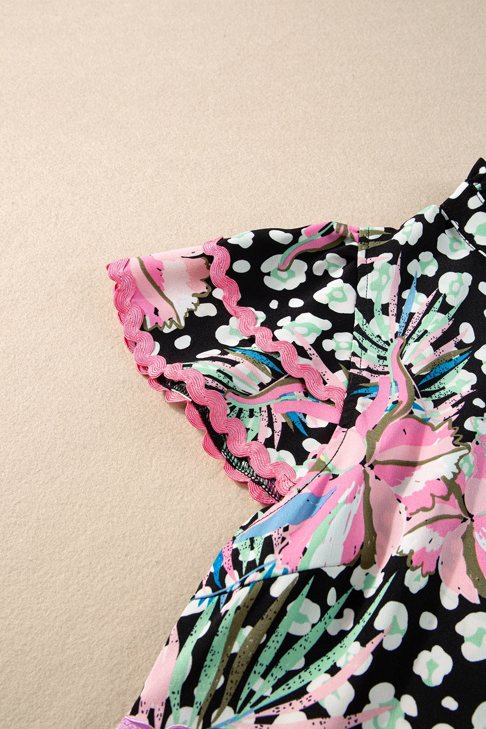 Floral Pink Ric Rac Blouse