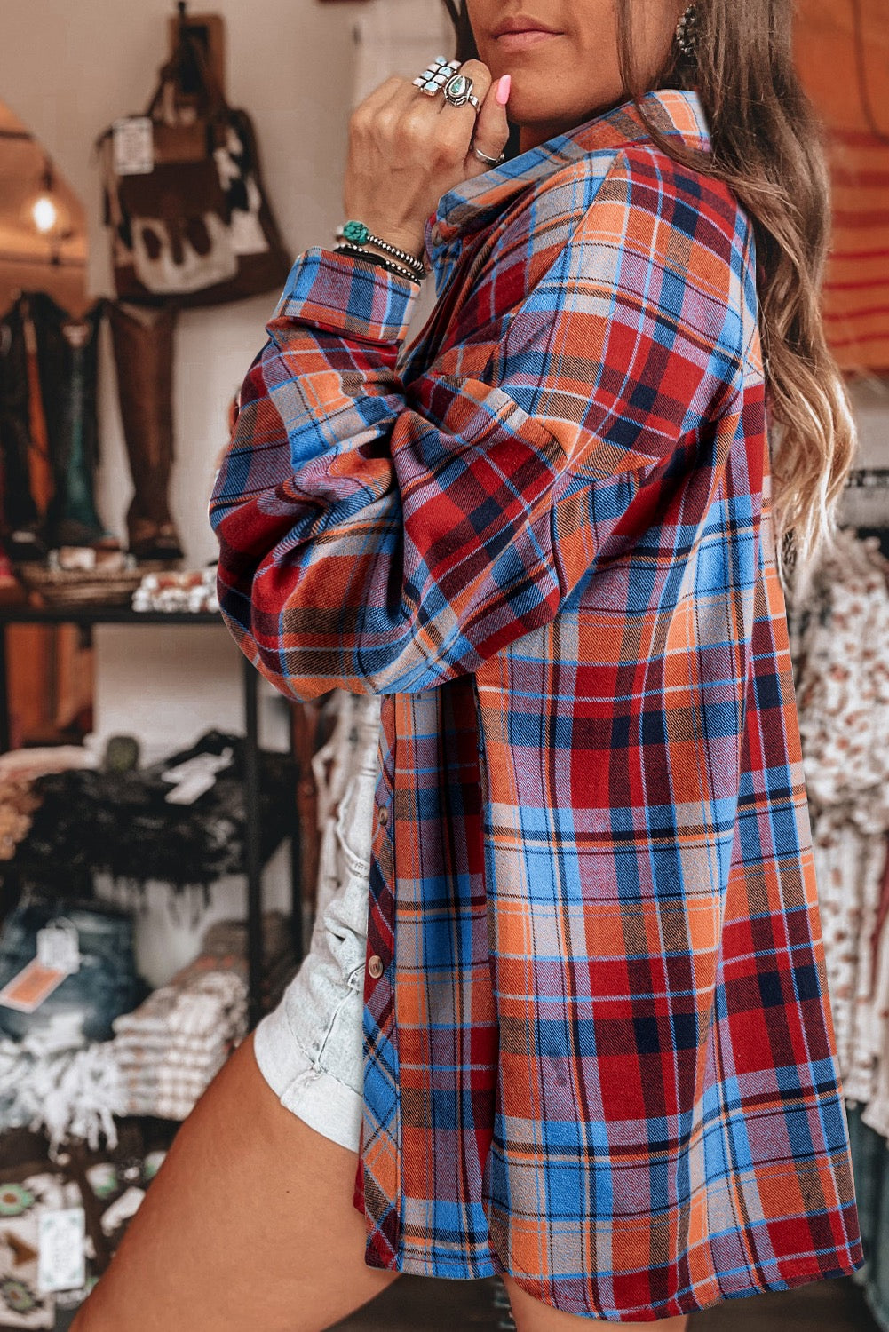 Vintage Red Plaid Shirt
