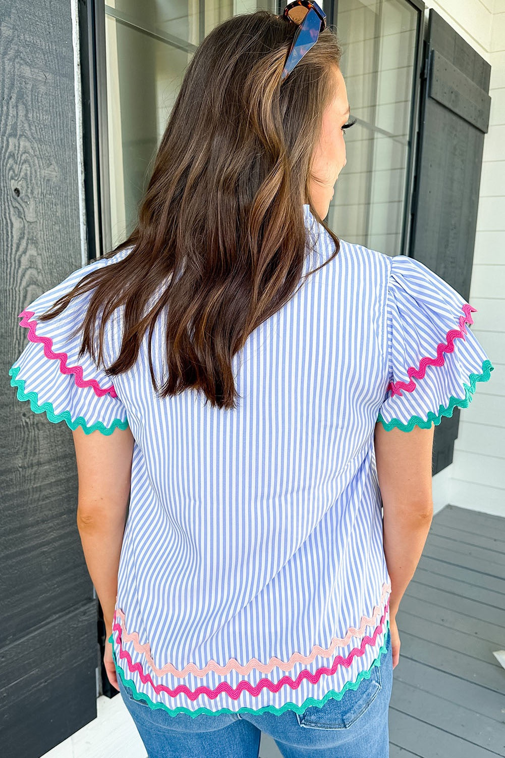 Blue Ric Rac Blouse