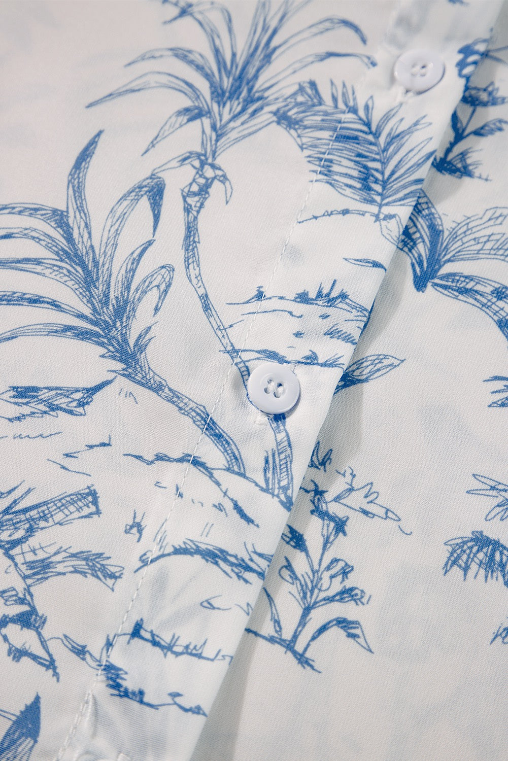 Blue Floral Shorts Pajama Set