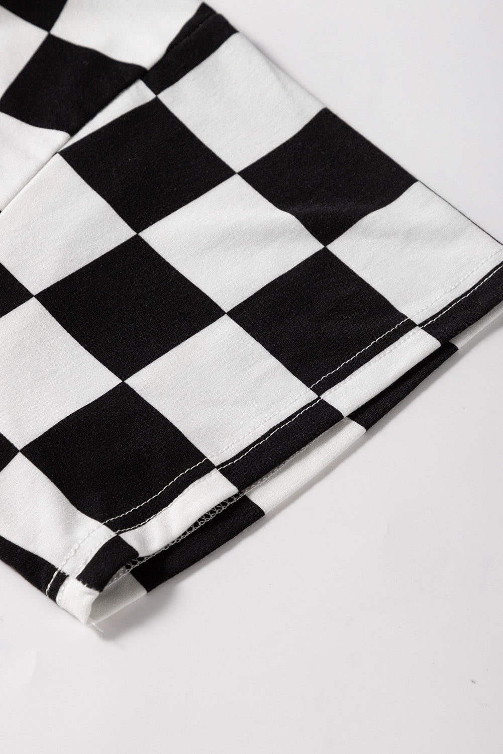 Black Check Shorts 2 Piece Set