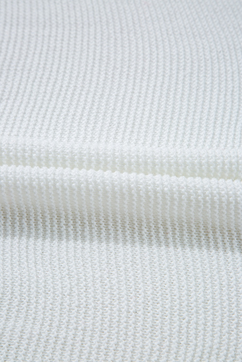 White Sweater Tee with Side Slits