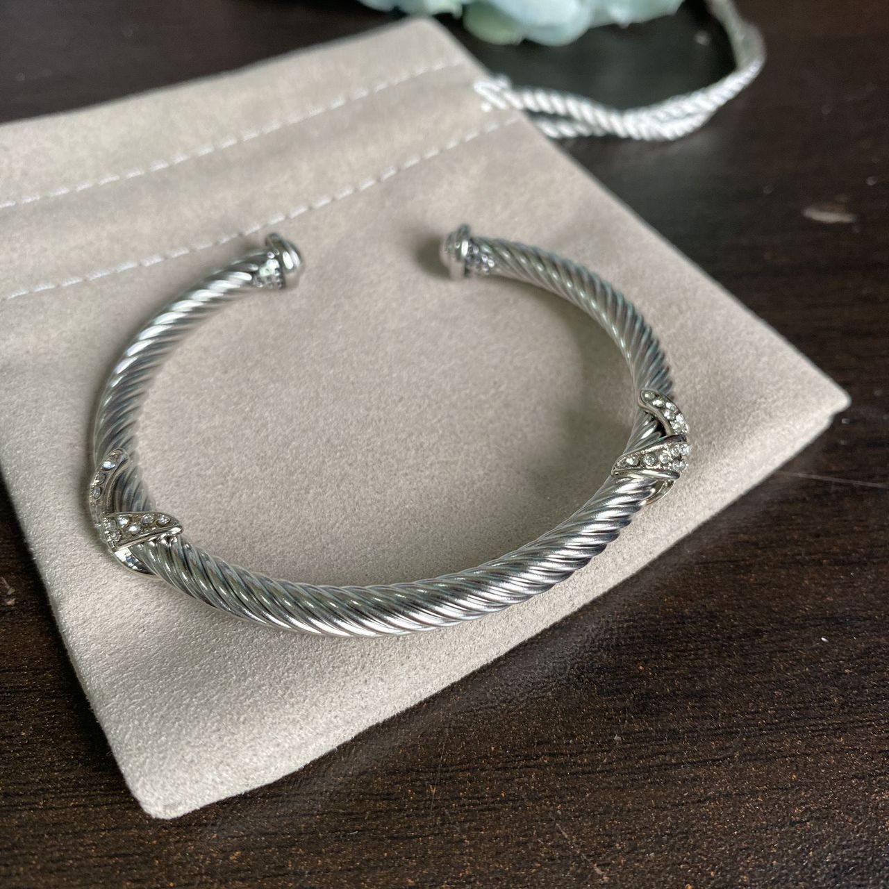 Bangle Wire Bracelet - Silver and Gold