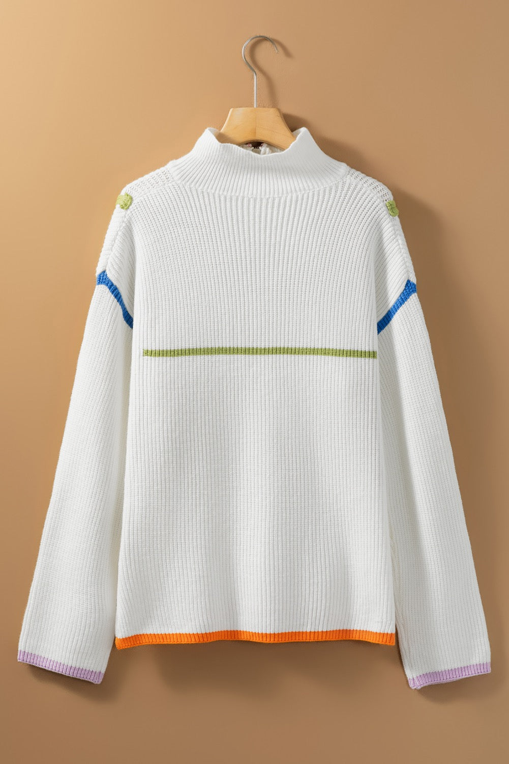 White Quarter Zip Sweater