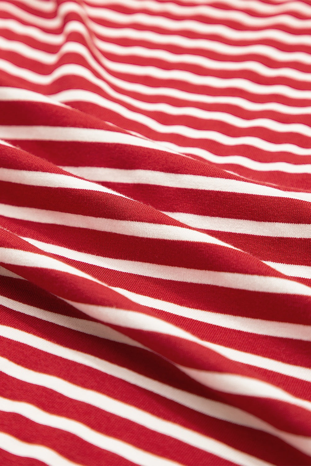 Red Stripe Chest Pocket Patch Round Neck Sleeveless Top