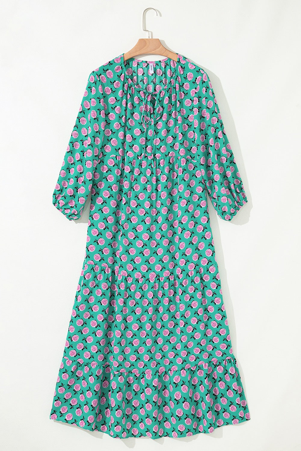 Boho Printed Half Sleeve Maxi Dress