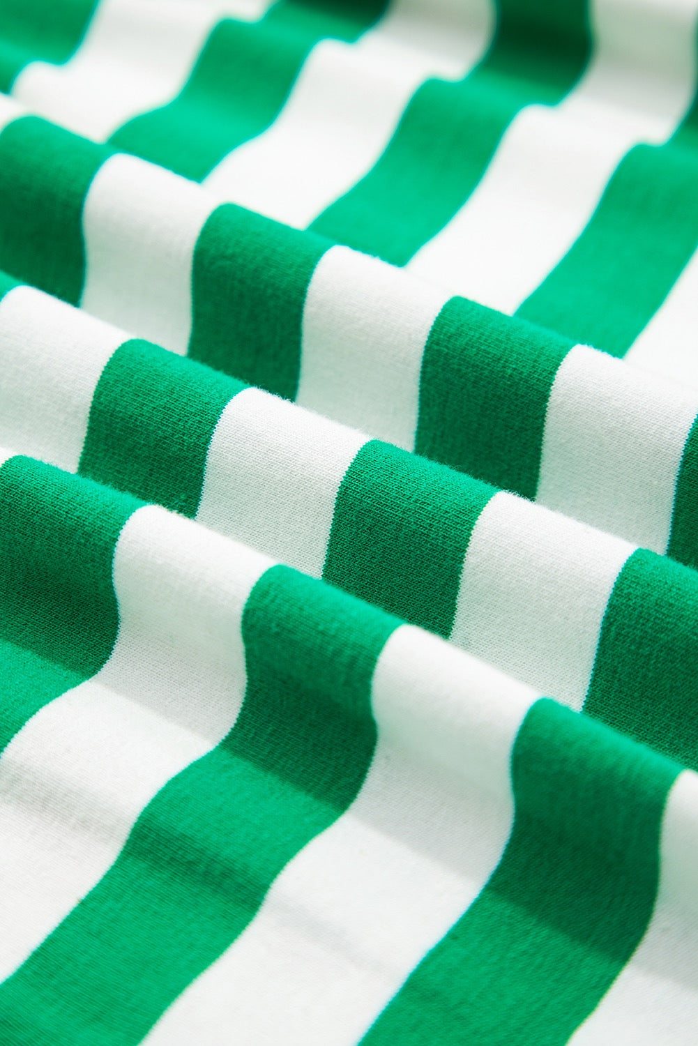 Green Stripe Cropped Knit Pullover