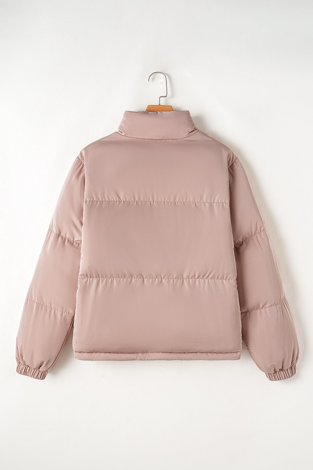 Apricot Quilted Puffer Jacket