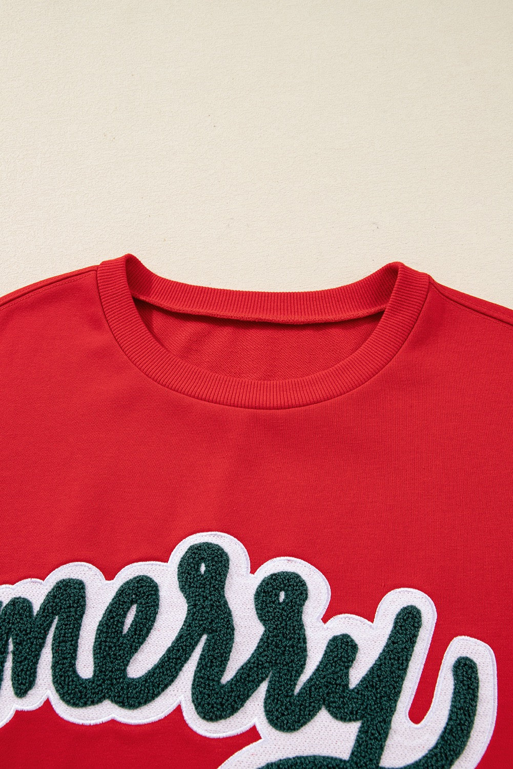 Red Varsity Letter MERRY Sweatshirt