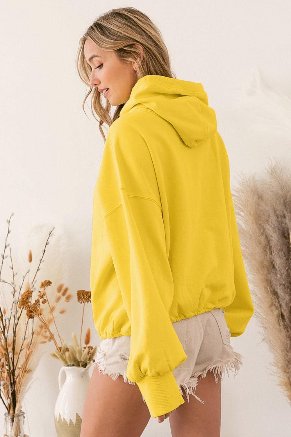 Yellow Zippered Hoodie