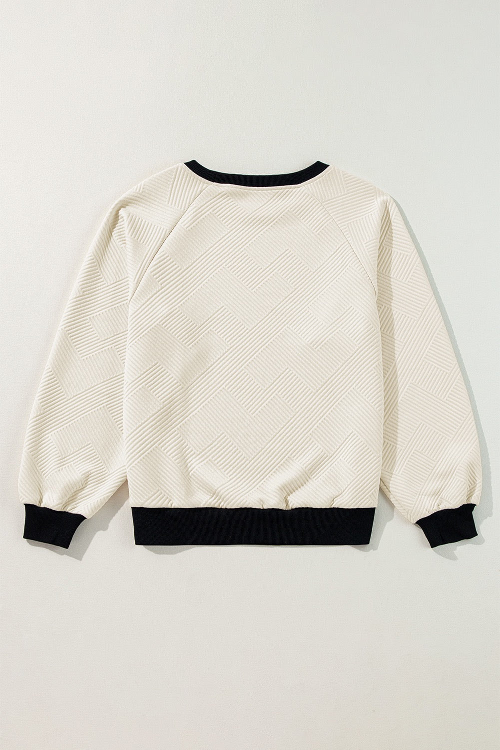Black Contrast Raglan Top
