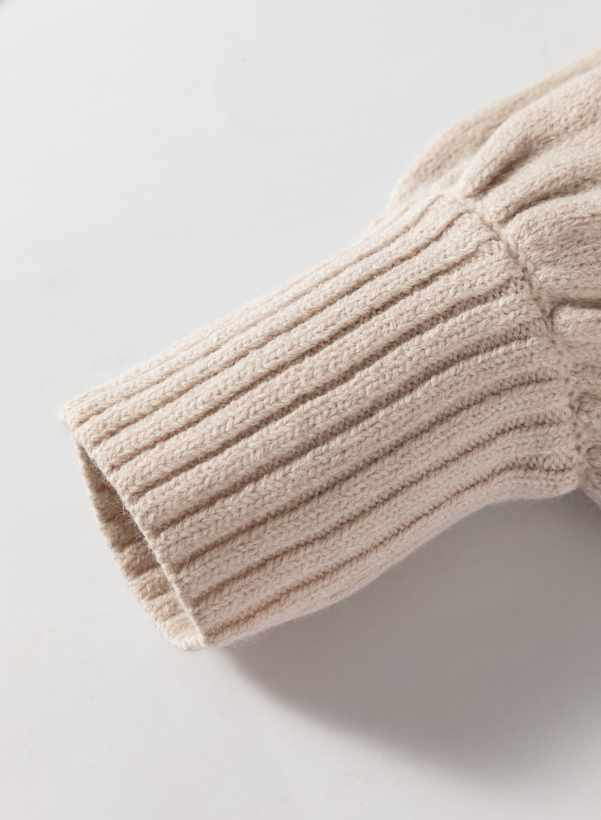 Beige Knitted Long Cardigan
