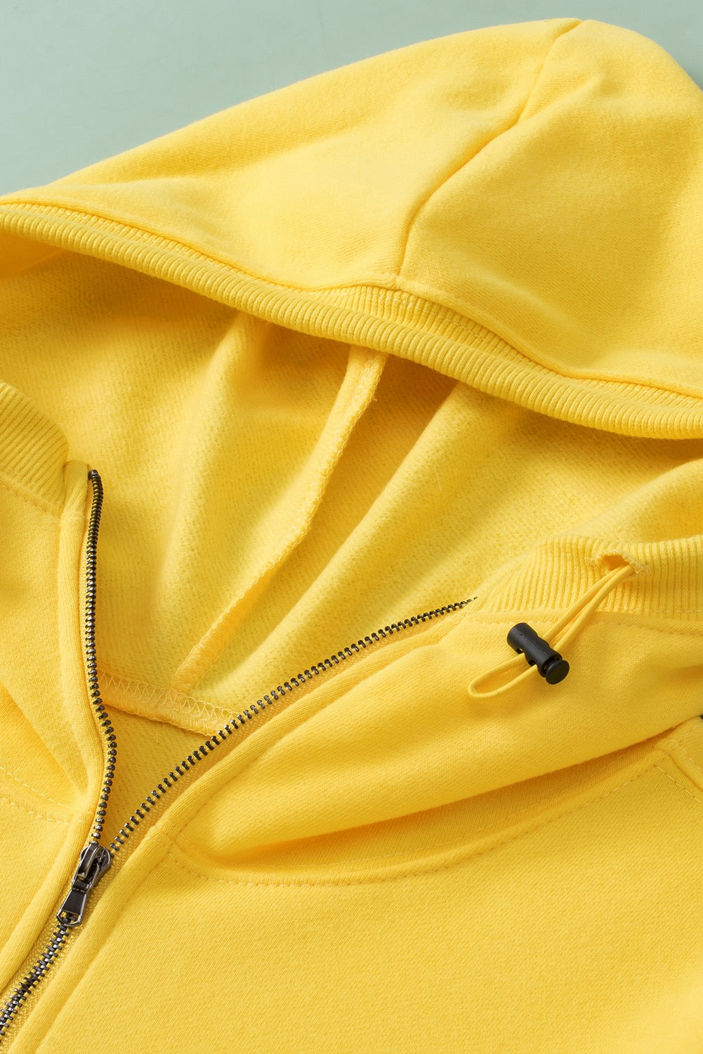Yellow Zippered Hoodie