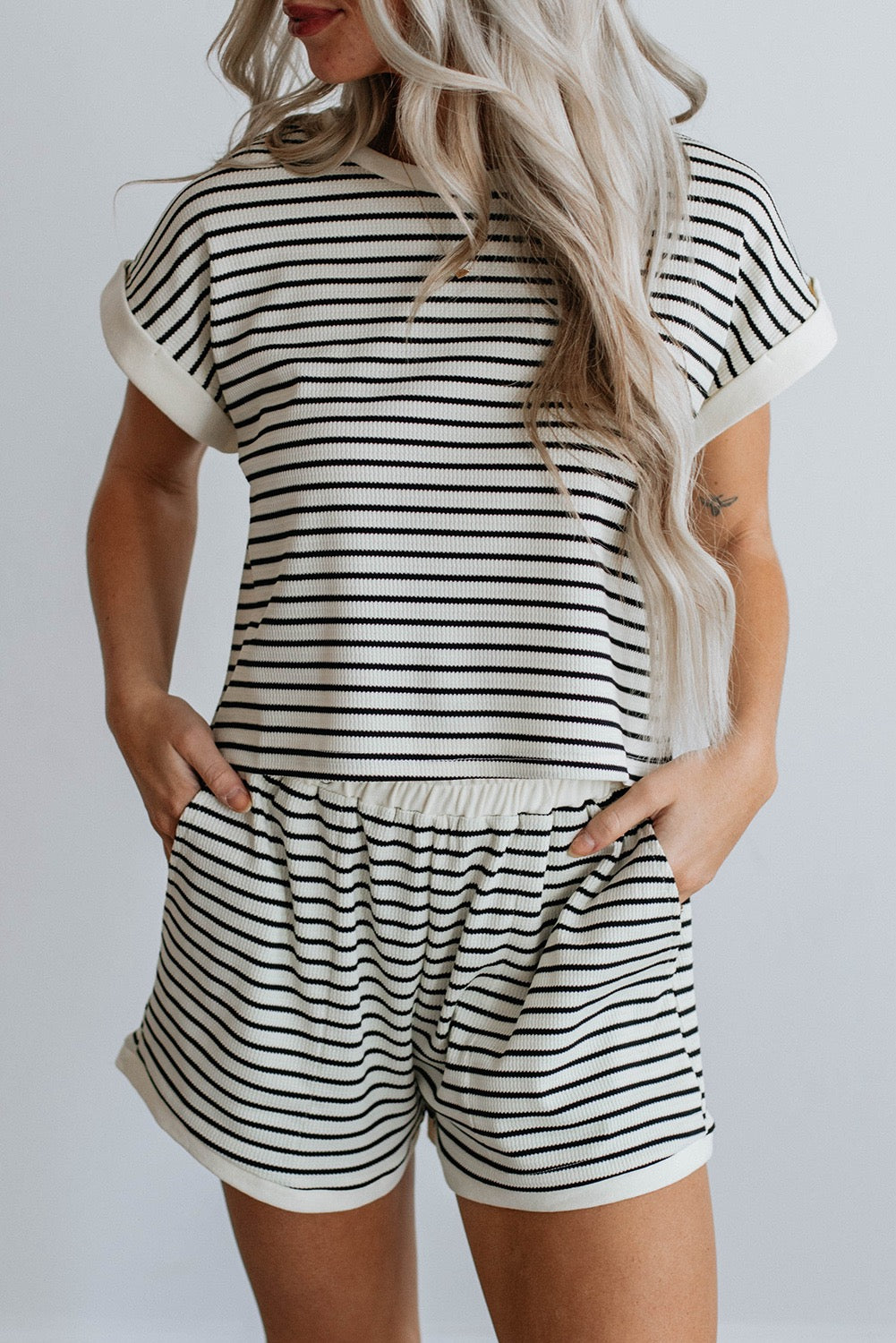 Black and White Stripe Set