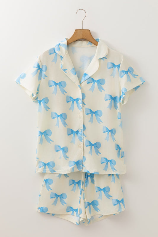 Blue Bow PJ Set