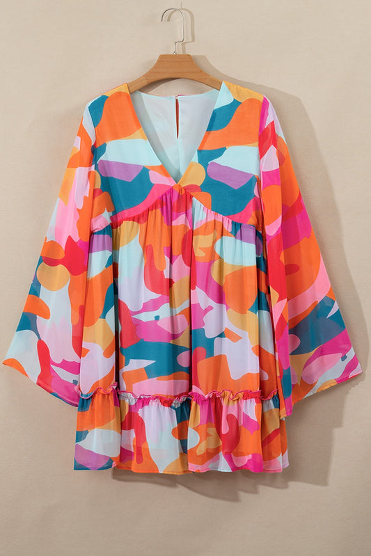 Abstract Babydoll Dress