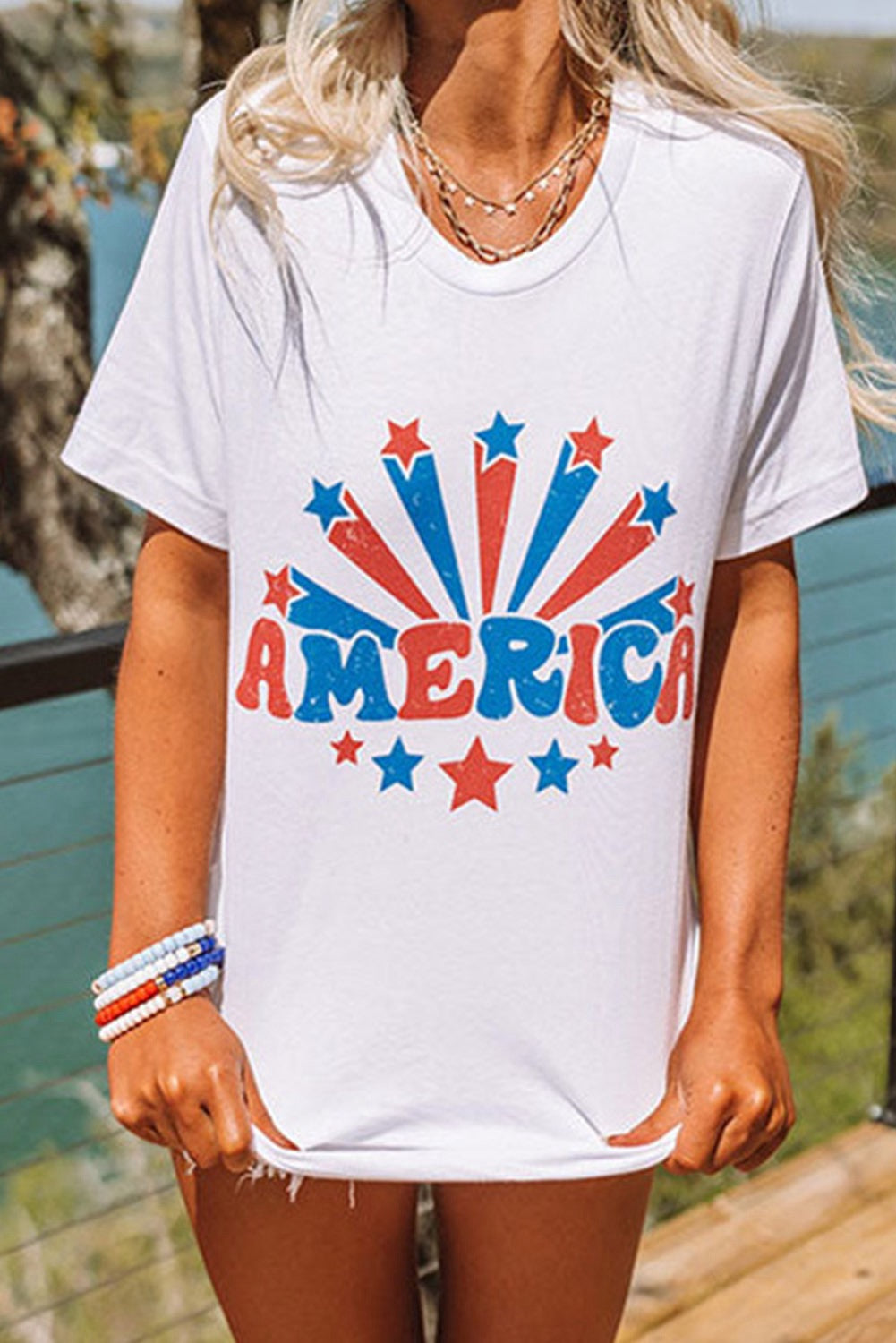 America Round Neck Tee