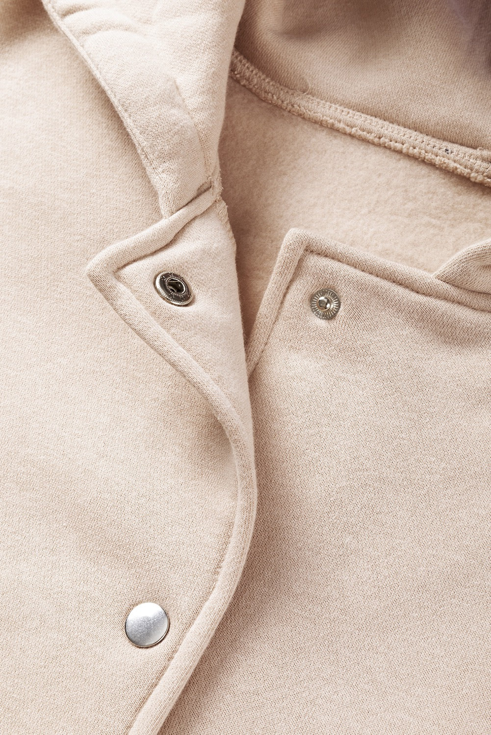 Beige Pocketed Loose Fit Hoodie