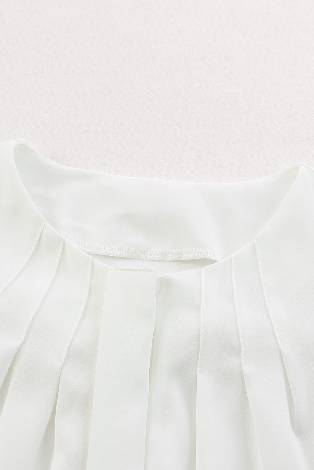 White Gathered Blouse