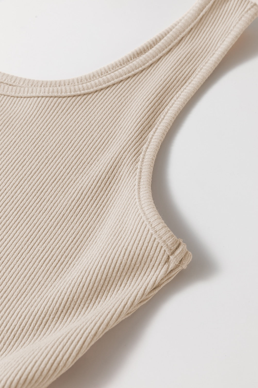 Beige Scoopneck, Sleeveless Midi Dress