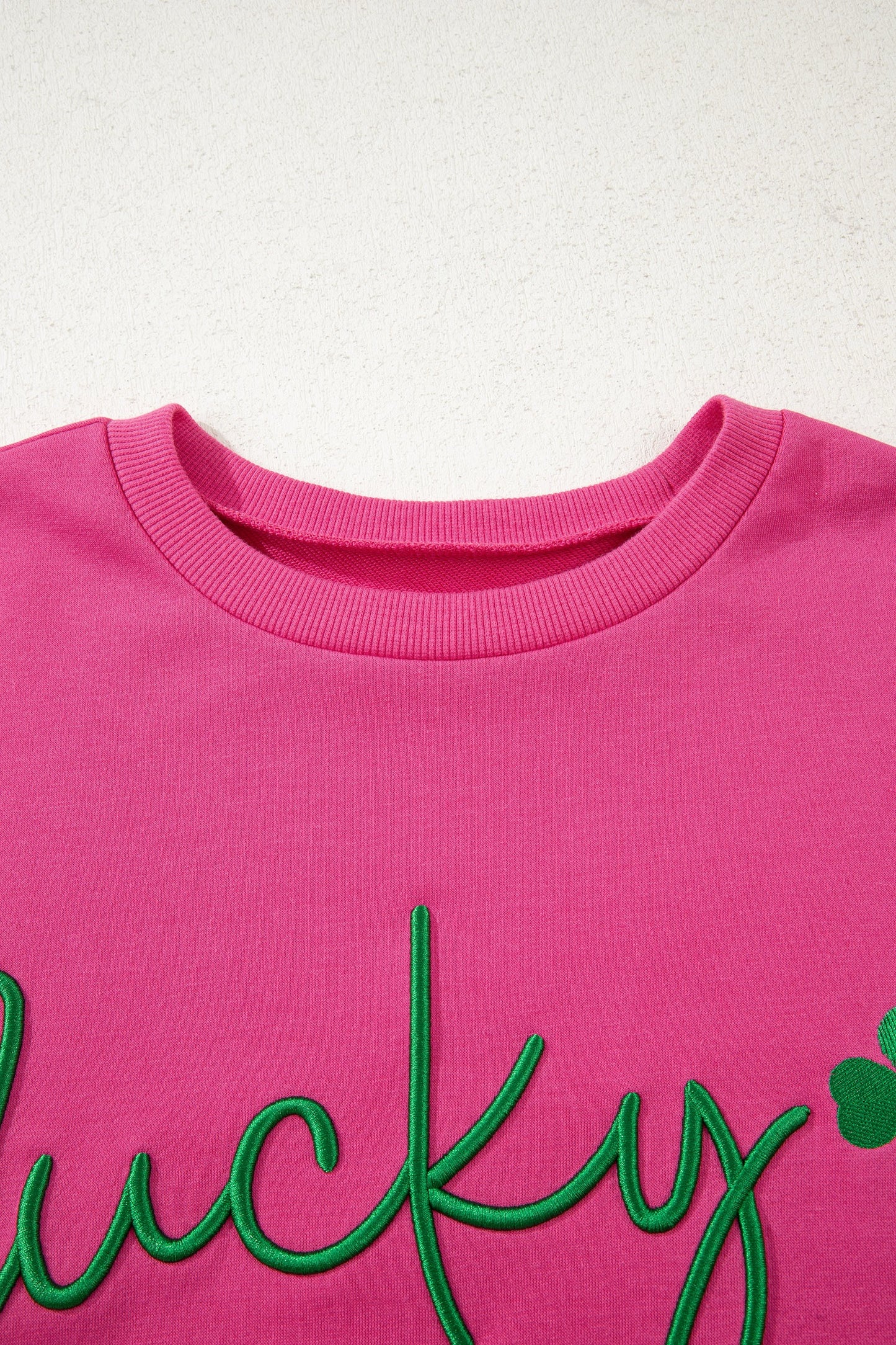 Lucky Clover Embroidered Sweatshirt